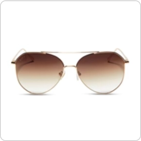 Diff Eyewear - Jane Sunglasses - Gold Brown Gradient Sharp - Picture 1 of 4